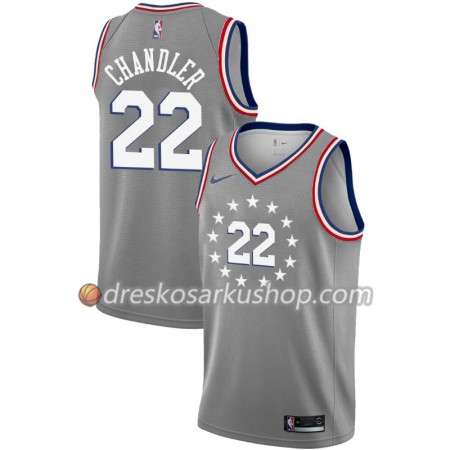 Muški NBA Dres Philadelphia 76ers Wilson Chandler 22 Nike 2018-19 City Edition Siva Swingman